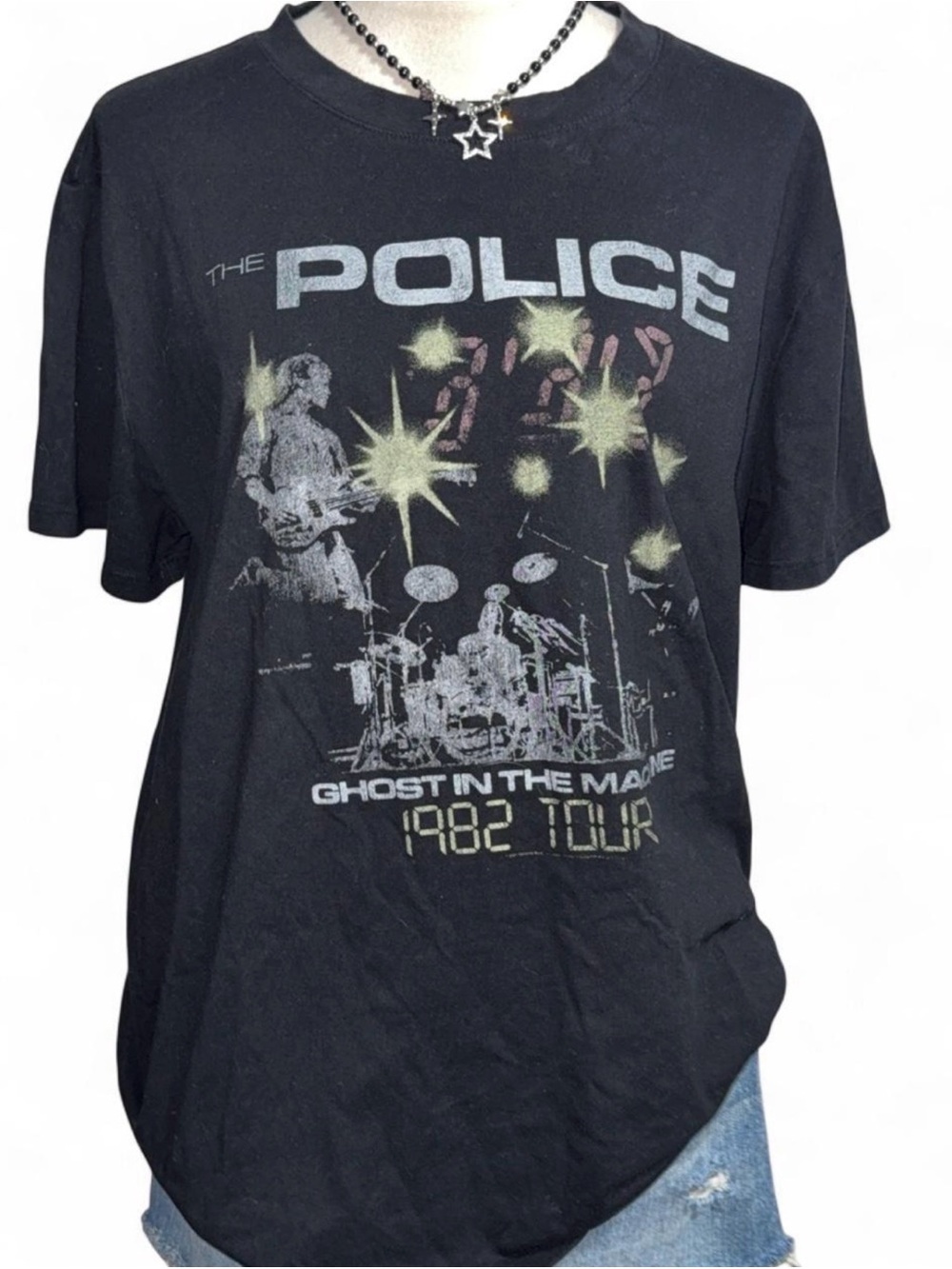 Police Black 'Ghost in the Machine' 1982 Tour Graphic Tee